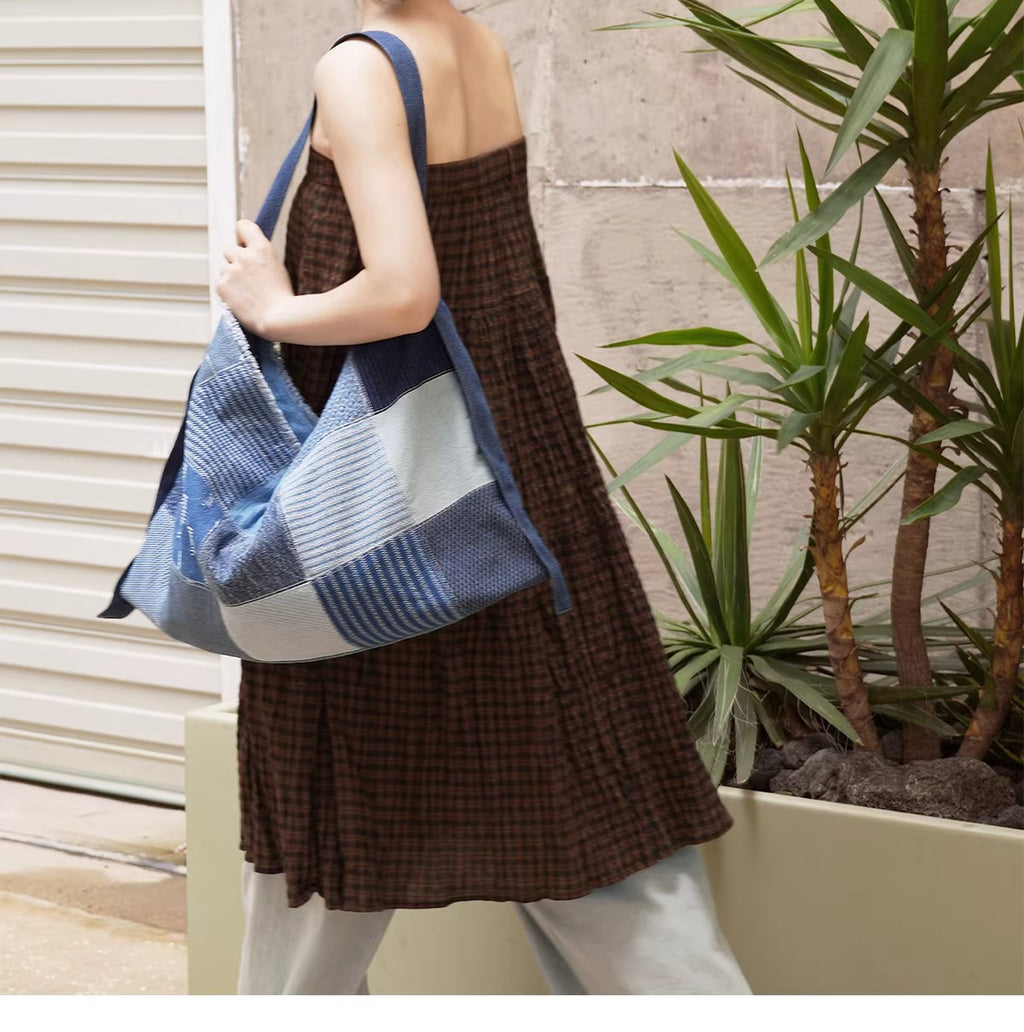 Denim Blue Shoulder Bag / Casual Tote Bag