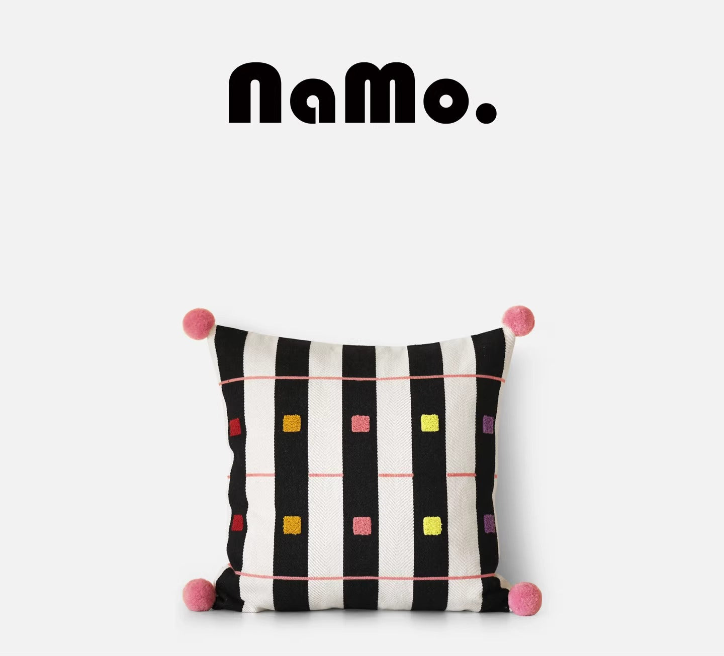 Vintage Cushions with Colorful Geometric Stripes: Sofa Cushions and Backrests
