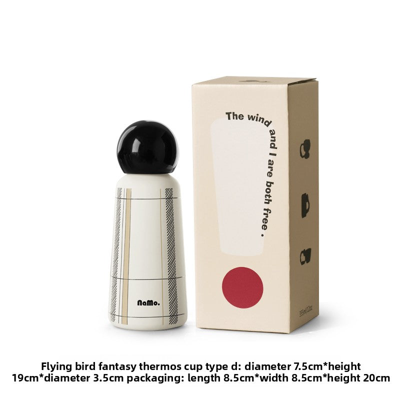 Insulated Travel Mug, Cute Large-Capacity Stainless Steel Water Bottle