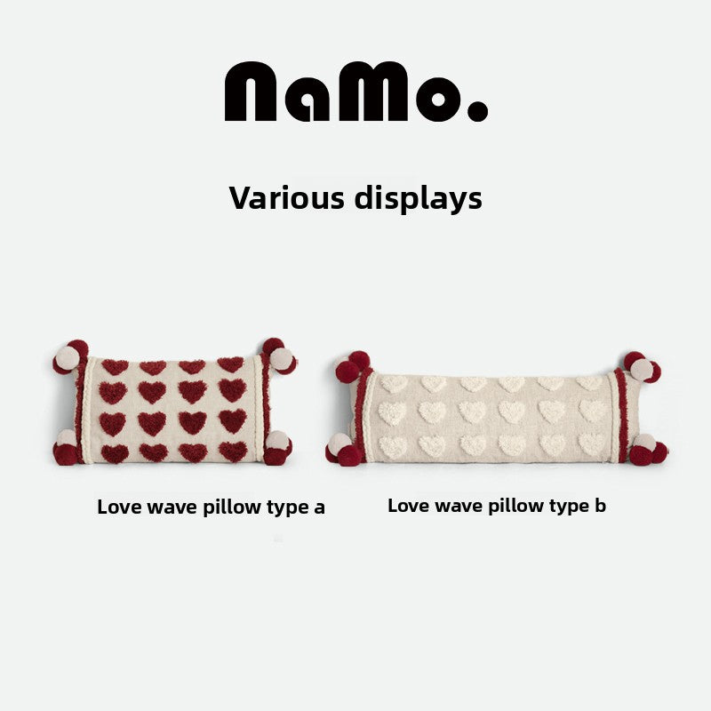 Luxury Heart-Shaped Long Cushion for the Bedroom