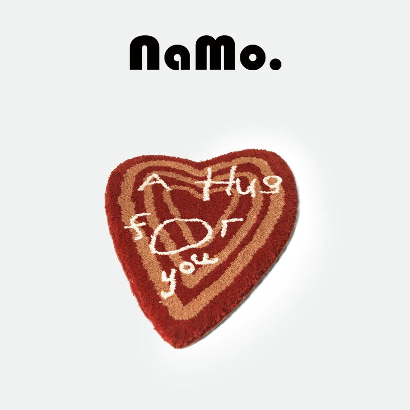 Heart-Shaped Letter Floor Mat: Thick, Absorbent, and Non-Slip