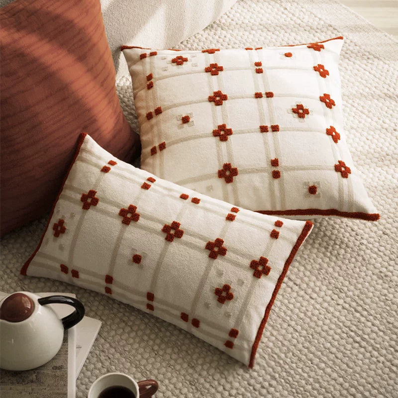 Decorative Pillows, Minimalist Cushions, Embroidered Pillows, Bed Pillows, Lumbar Support Pillows