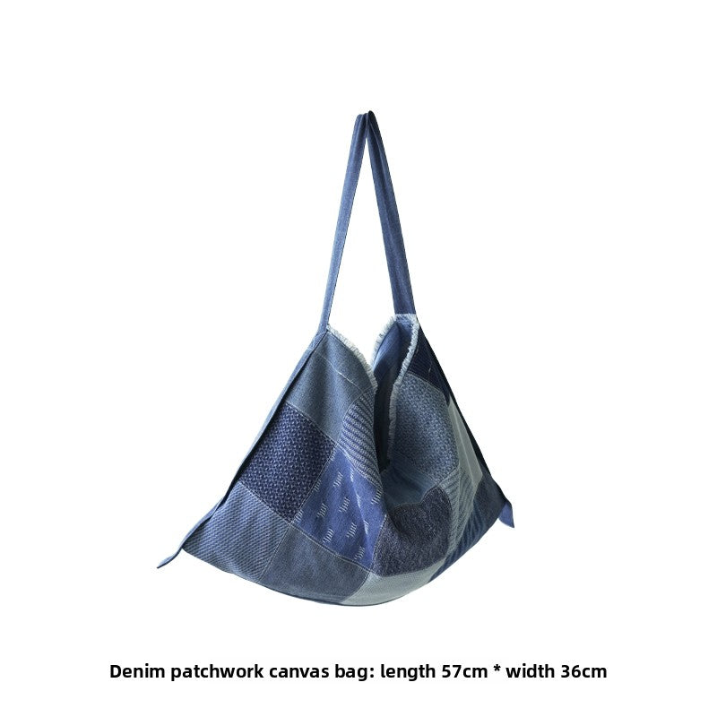Denim Blue Shoulder Bag / Casual Tote Bag