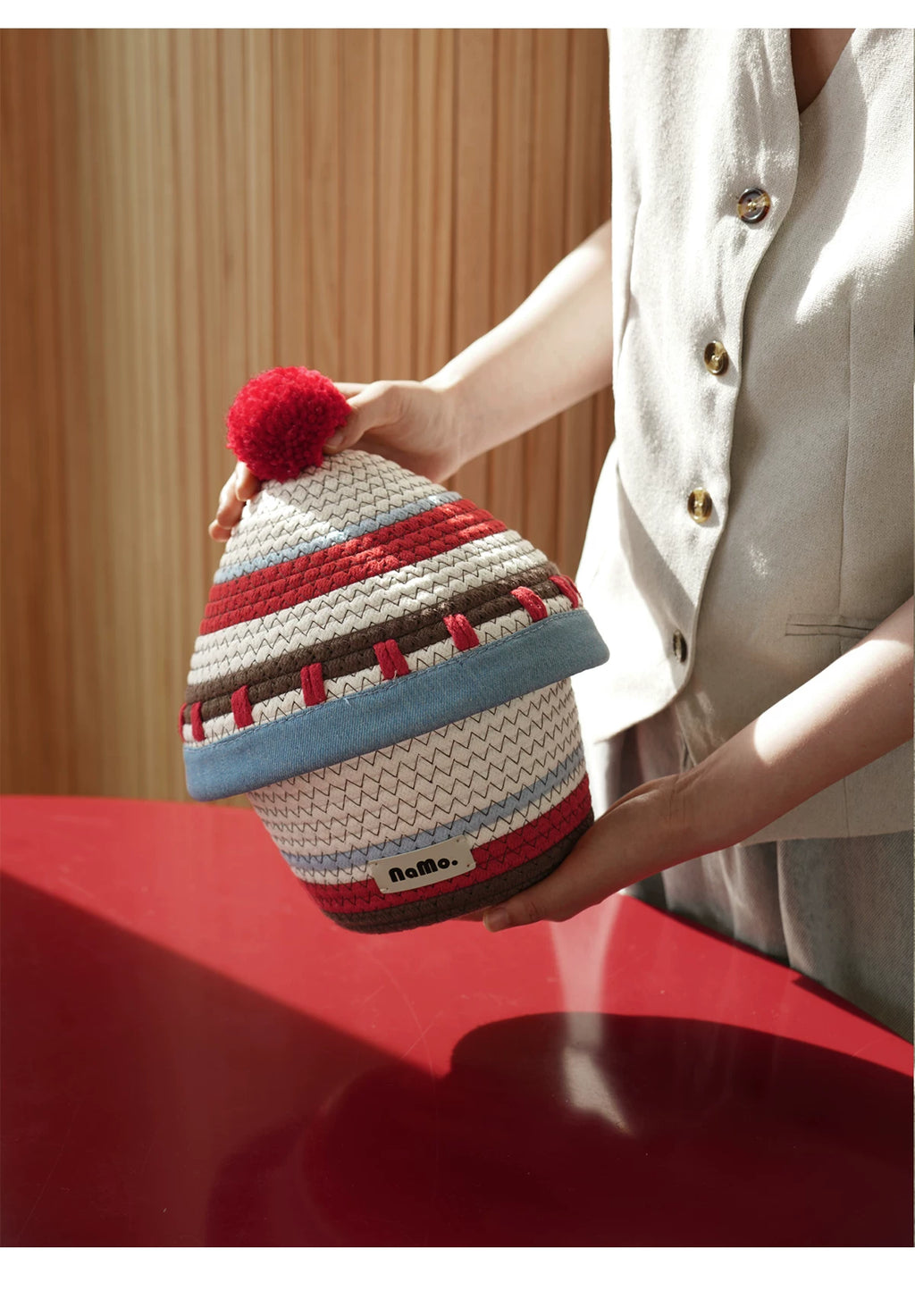 Handwoven Home Storage Basket for Miscellaneous Items, Toys, and Snacks