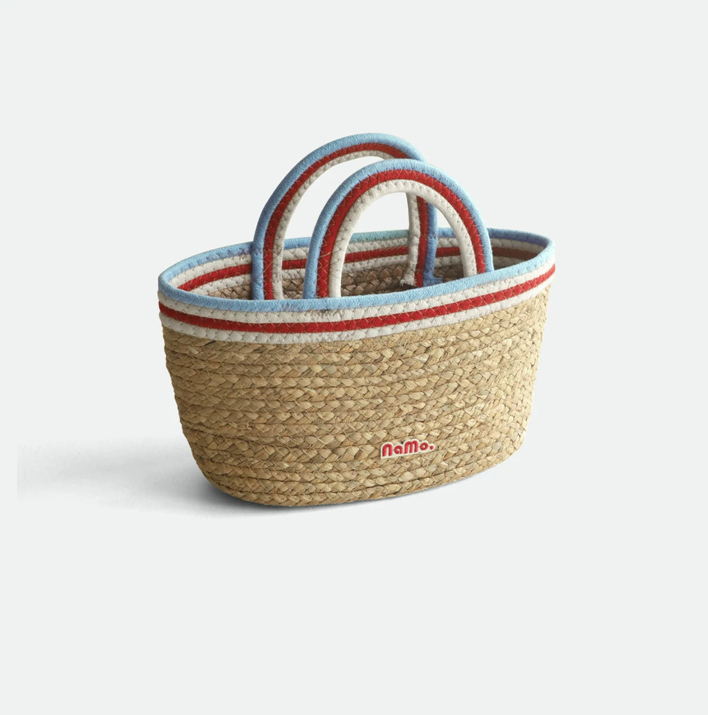 Handwoven Handbag-Style Storage Basket for Groceries and Fruit—Large Capacity