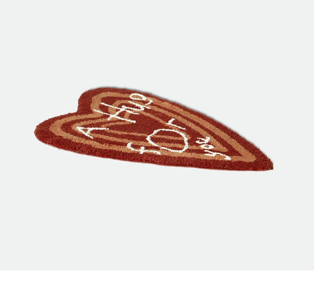 Heart-Shaped Letter Floor Mat: Thick, Absorbent, and Non-Slip
