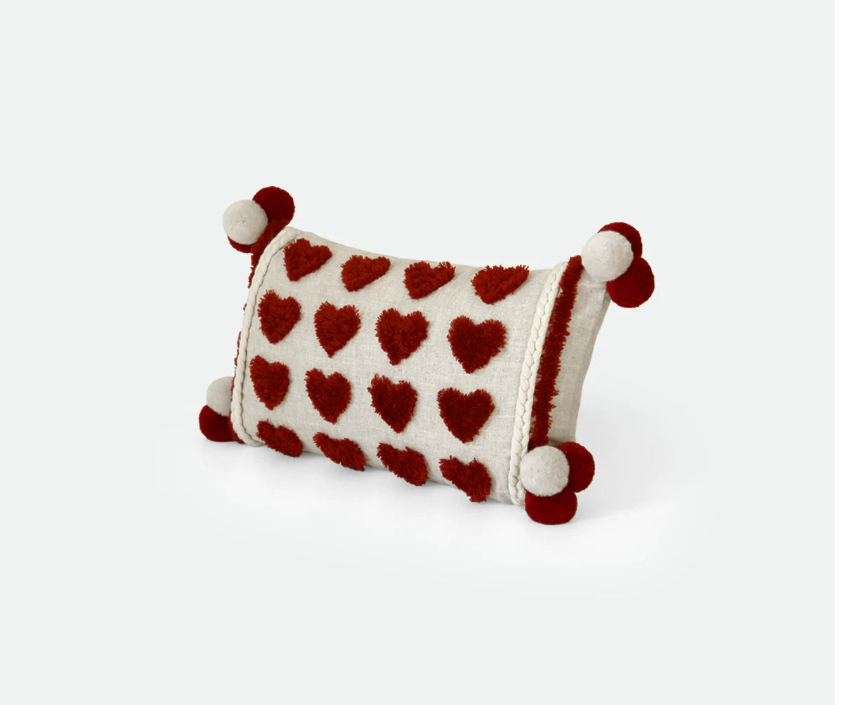 Luxury Heart-Shaped Long Cushion for the Bedroom