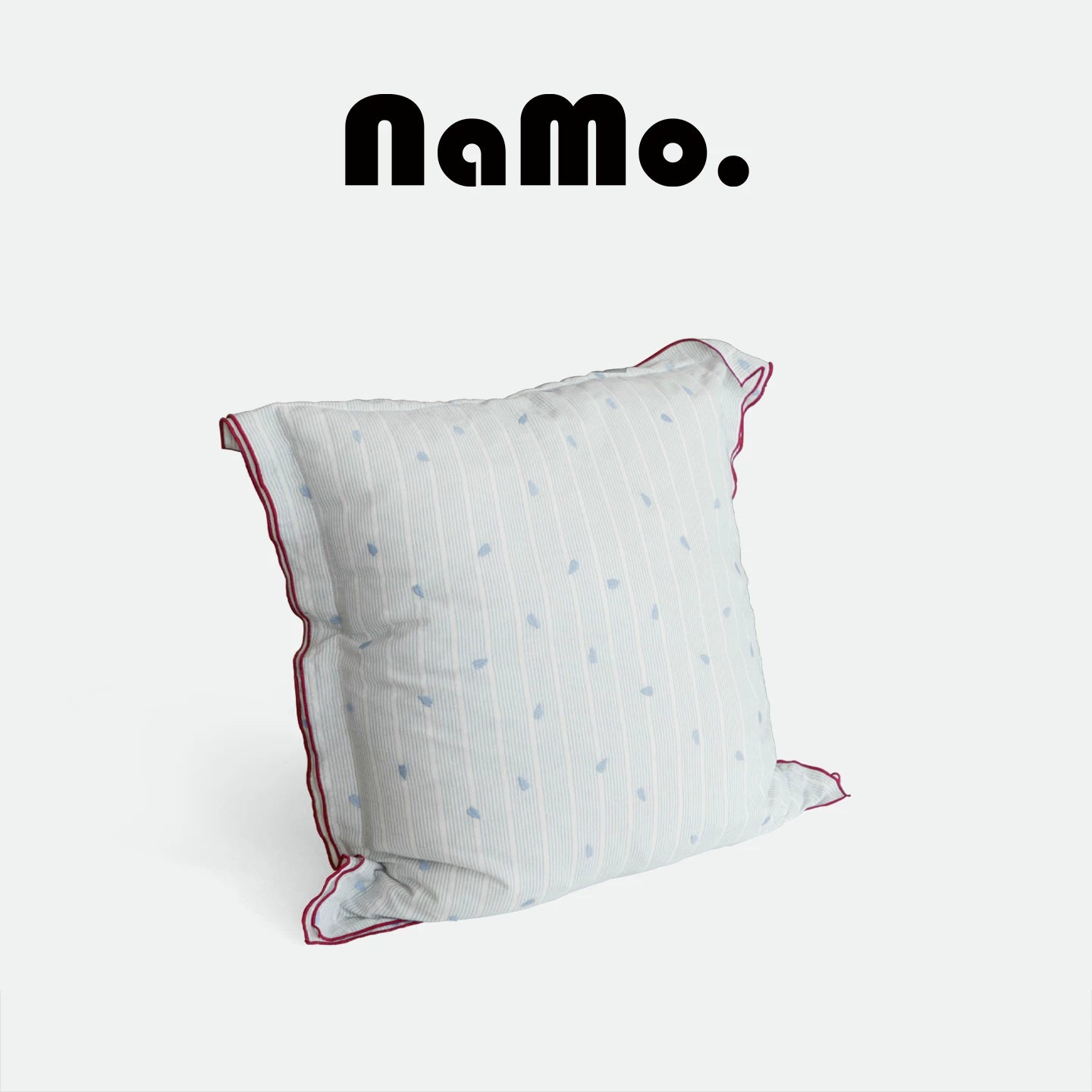Heart-Shaped Oversized Cushion with Double-Layered Embroidered Edging