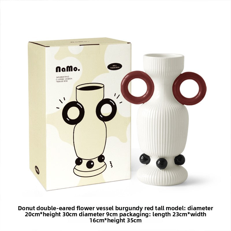 Ceramic Vase for Hydroponic Flowers, Home Decor, and Floral Arrangements