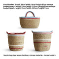 Handwoven Handbag-Style Storage Basket for Groceries and Fruit—Large Capacity