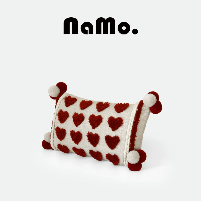 Luxury Heart-Shaped Long Cushion for the Bedroom