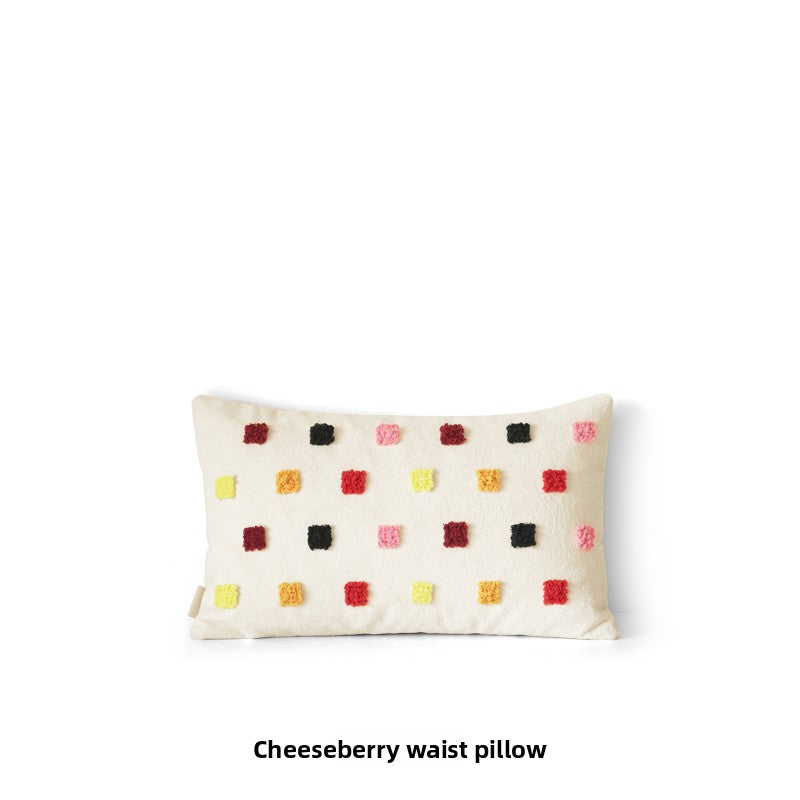 Vintage Cushions with Colorful Geometric Stripes: Sofa Cushions and Backrests