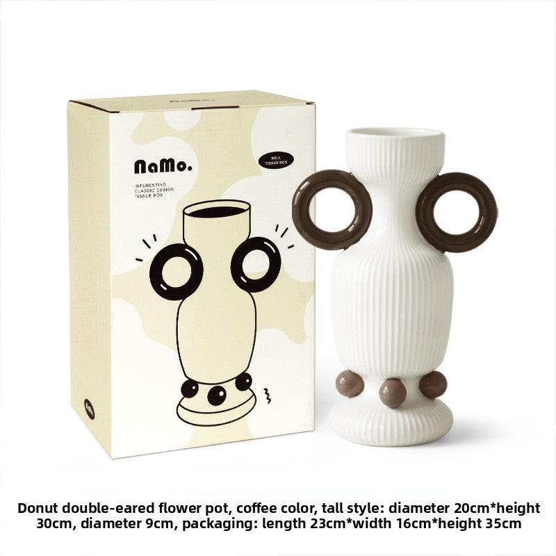 Ceramic Vase for Hydroponic Flowers, Home Decor, and Floral Arrangements
