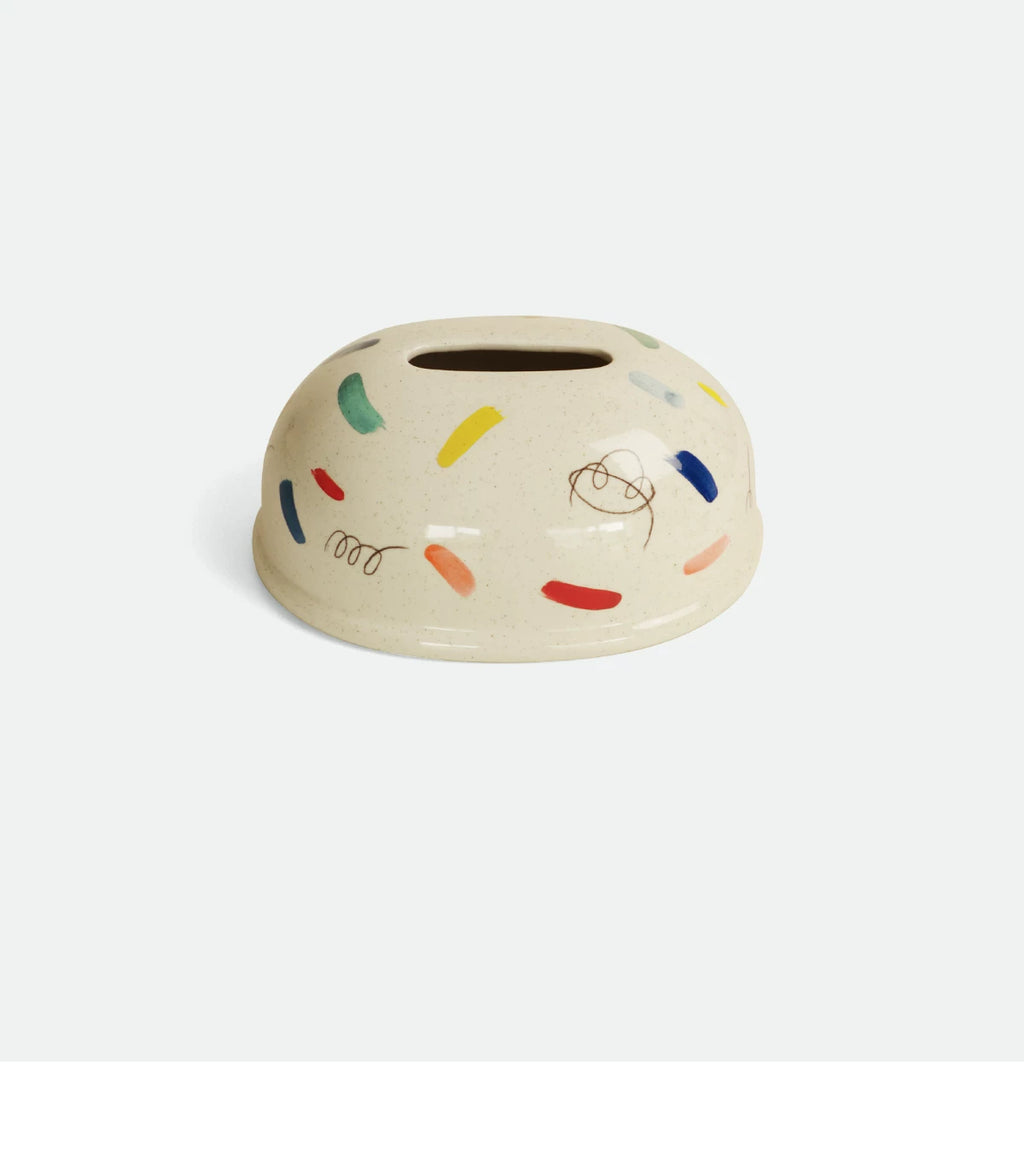 Decorative Ceramic Tissue Box, Pull-Out Tissue Box, and Napkin Holder