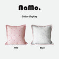Heart-Shaped Oversized Cushion with Double-Layered Embroidered Edging