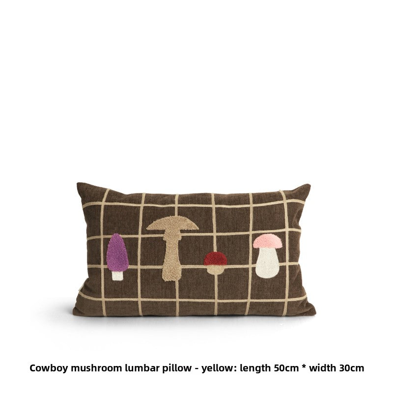 Denim Pillows, Square Pillows, Mushroom-Shaped Lumbar Pillows