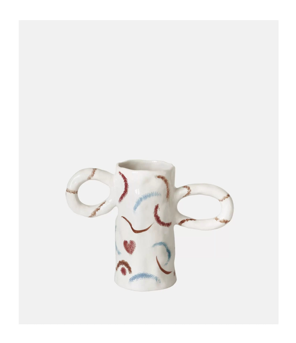 Hand-painted Vase: Handcrafted Artistic Ceramic Vase for Flower Arrangements