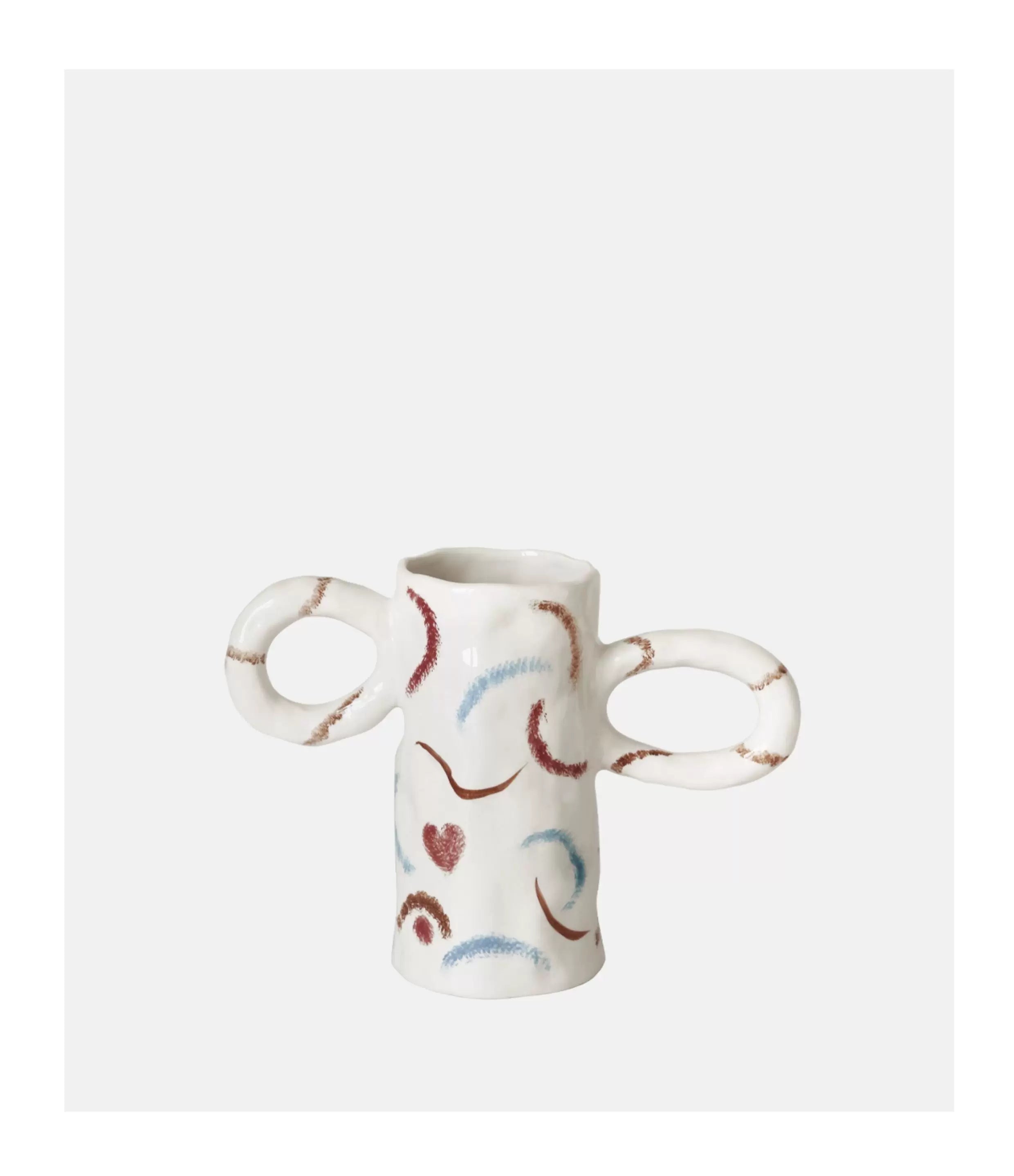Hand-painted Vase: Handcrafted Artistic Ceramic Vase for Flower Arrangements