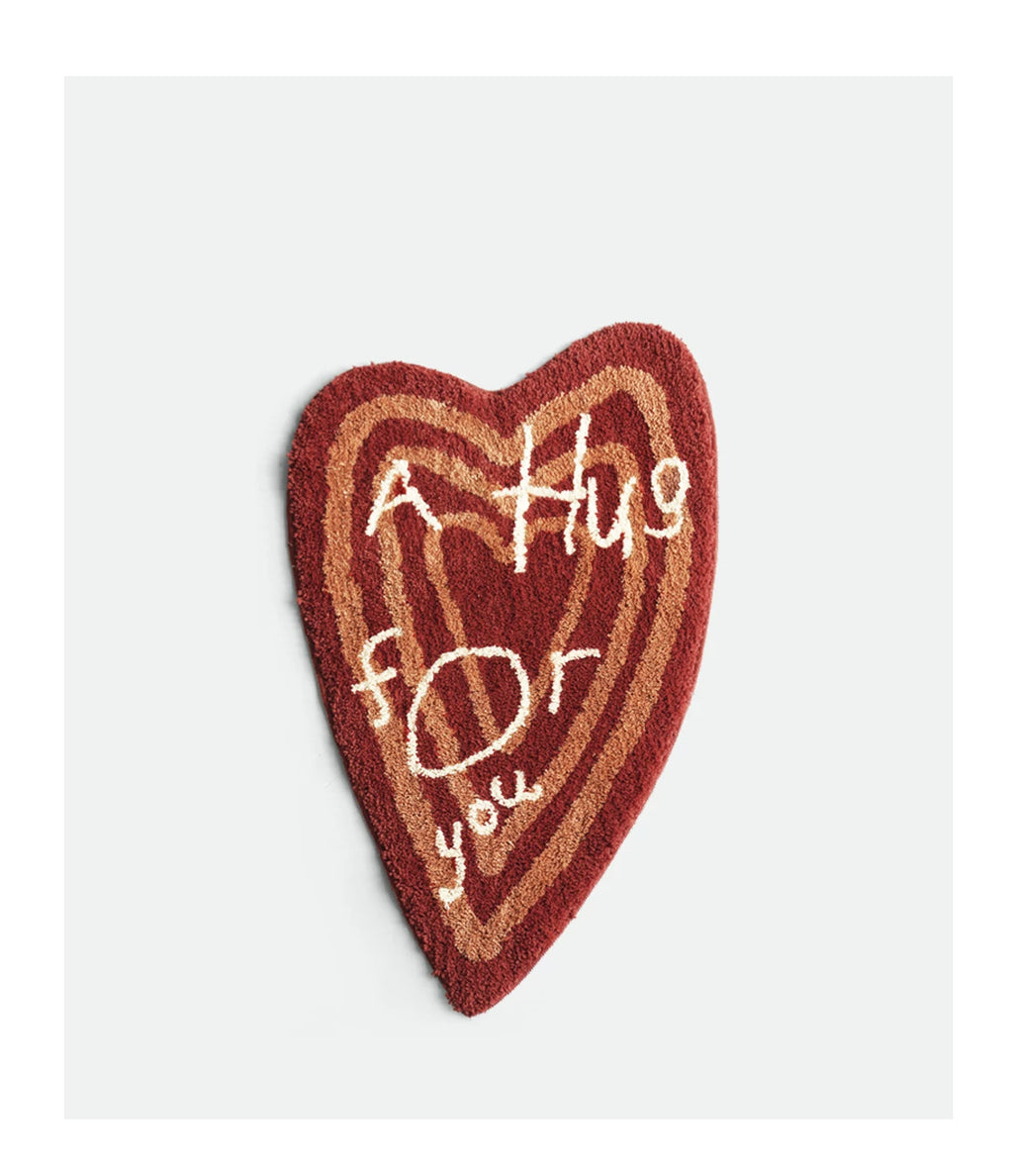 Heart-Shaped Letter Floor Mat: Thick, Absorbent, and Non-Slip