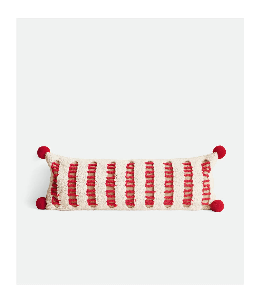 Red Cushions and Lumbar Pillows for Living Room Sofa Decor
