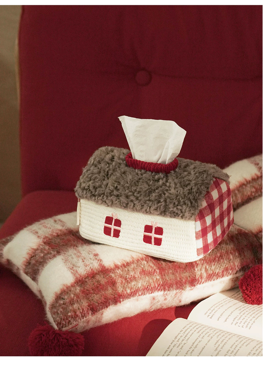 Party Hut Cute Tissue Box - Car-Style Fabric Tissue Holder