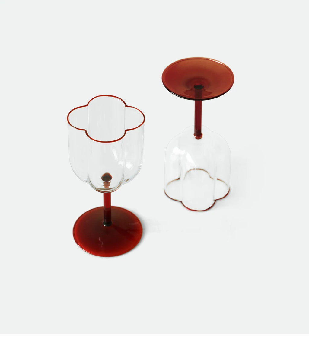 Red Wine Glass Set Champagne Flutes and Stemmed Glasses for Home Use