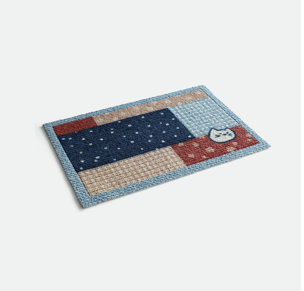 Cute Cat-Printed Entryway Rug: Waterproof and Non-Slip Doormat
