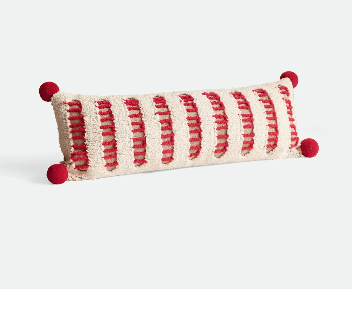 Red Cushions and Lumbar Pillows for Living Room Sofa Decor