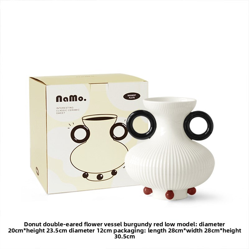 Ceramic Vase for Hydroponic Flowers, Home Decor, and Floral Arrangements