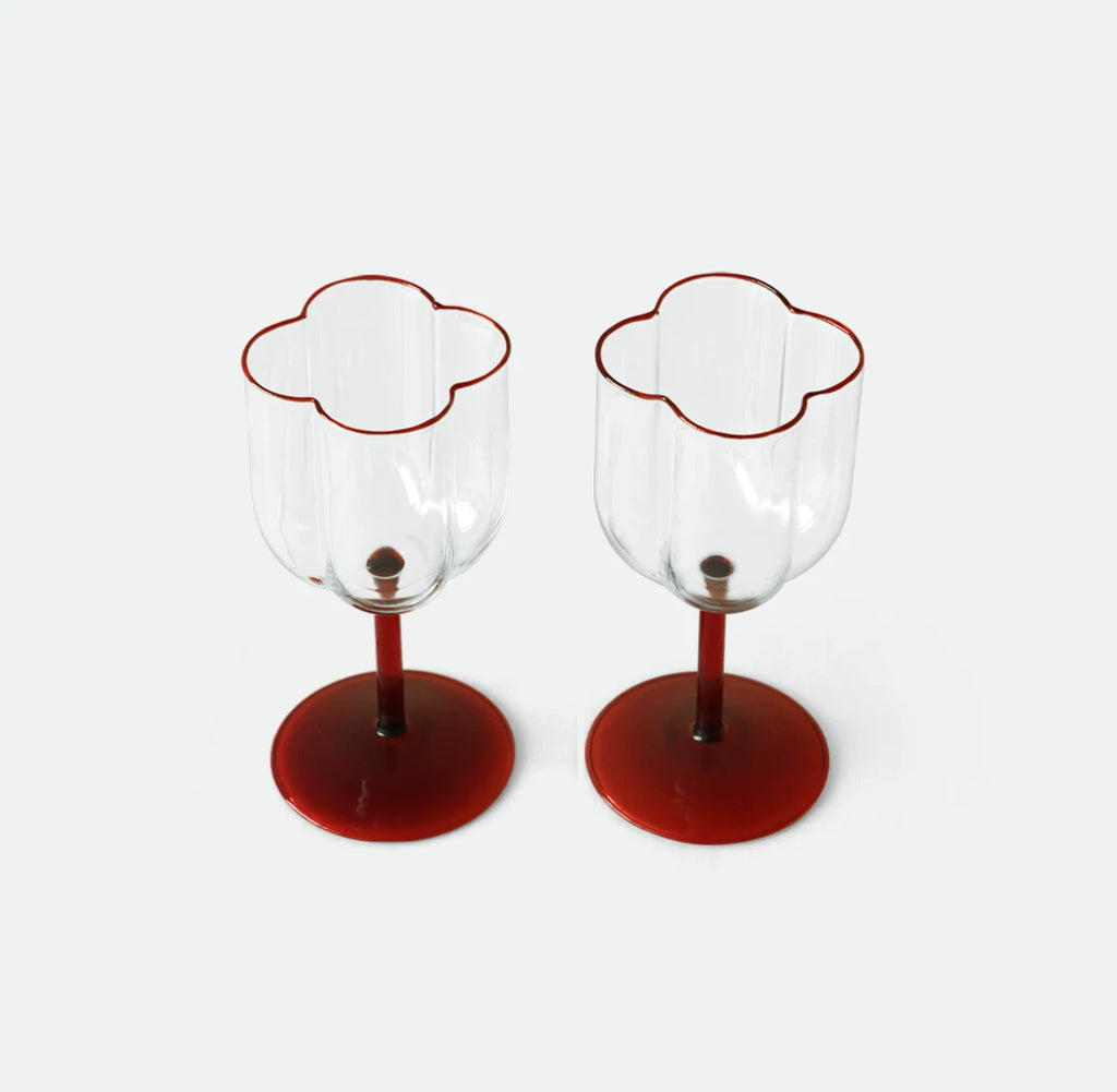 Red Wine Glass Set Champagne Flutes and Stemmed Glasses for Home Use