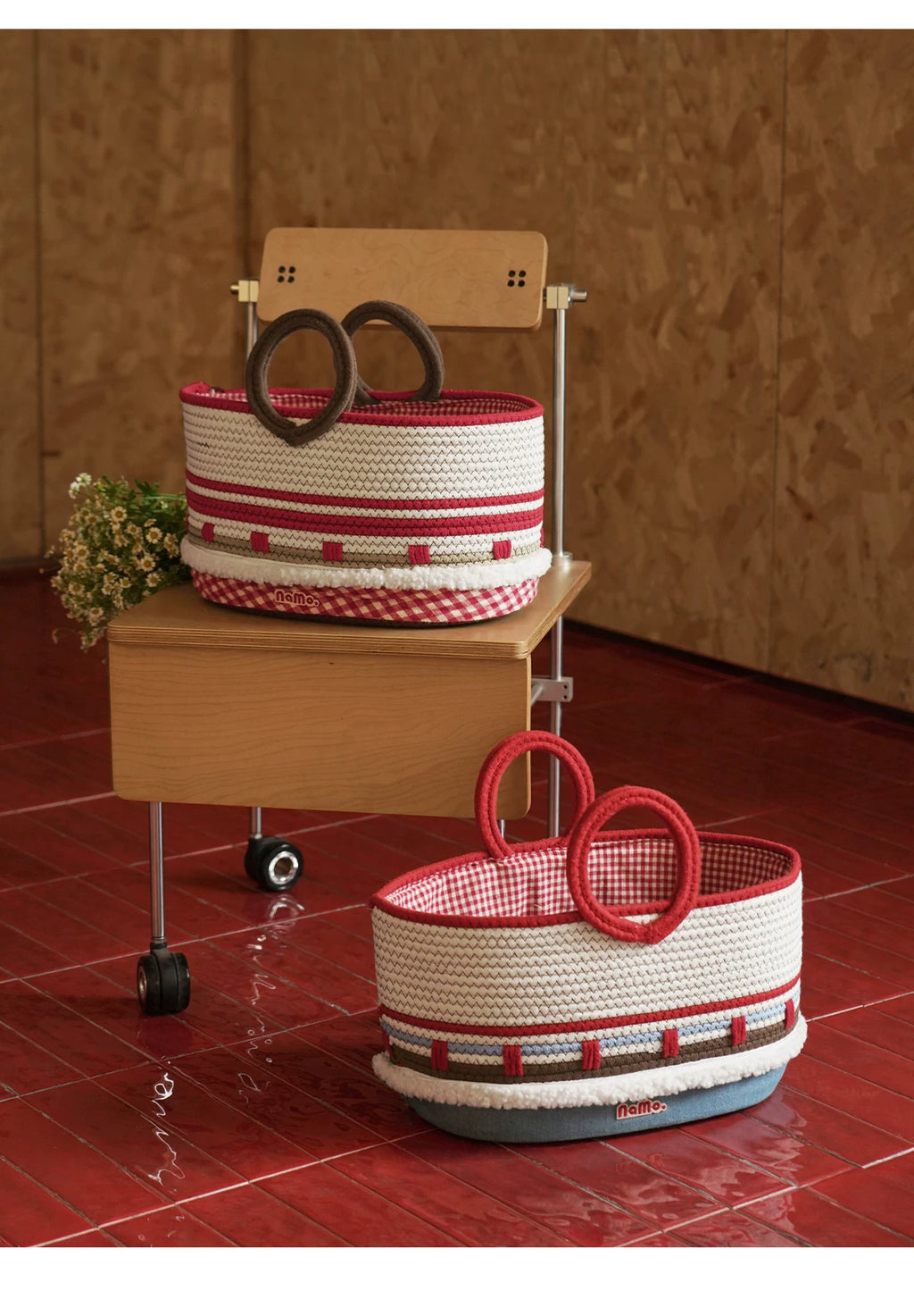 Handmade Picnic Basket, Handwoven Storage Basket, Shopping Basket, Travel & Leisure Bag