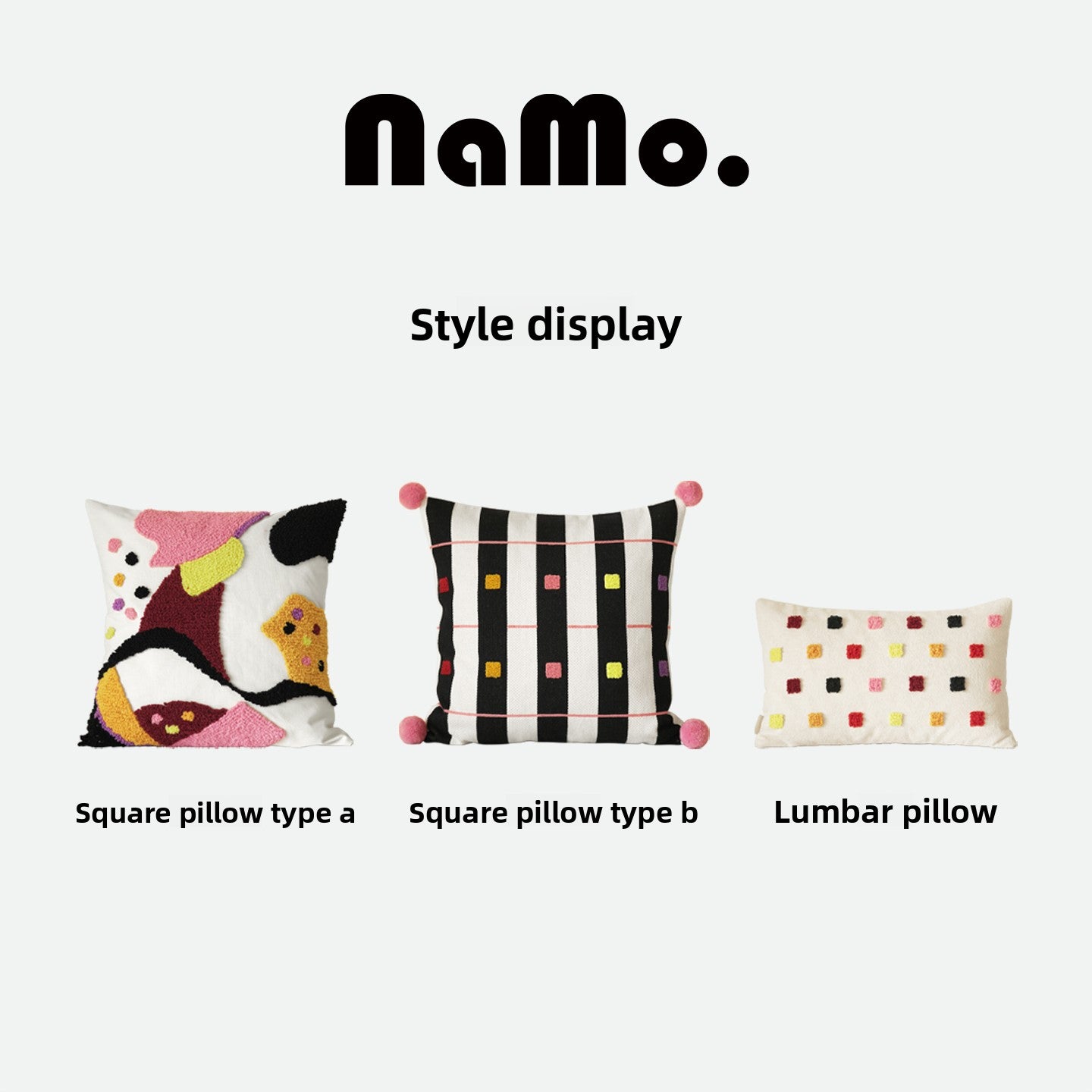 Vintage Cushions with Colorful Geometric Stripes: Sofa Cushions and Backrests