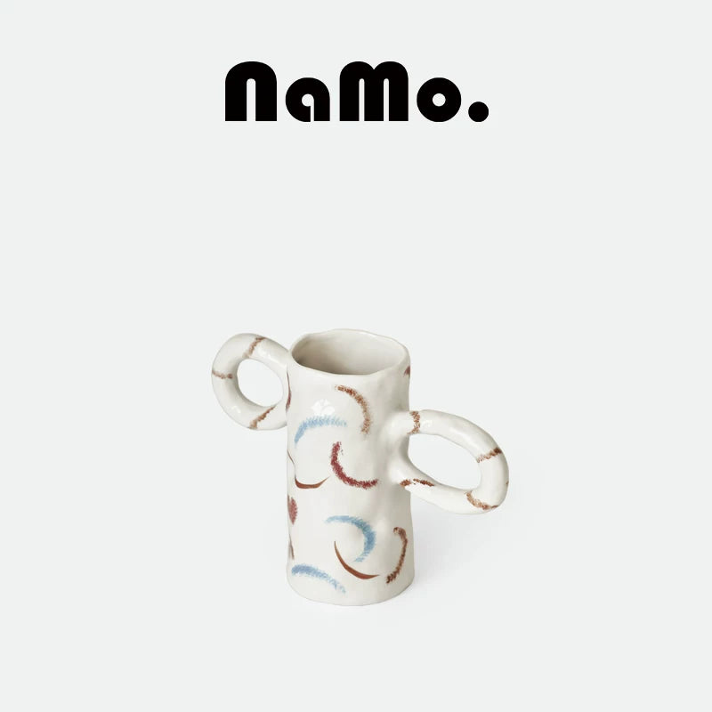 Hand-painted Vase: Handcrafted Artistic Ceramic Vase for Flower Arrangements
