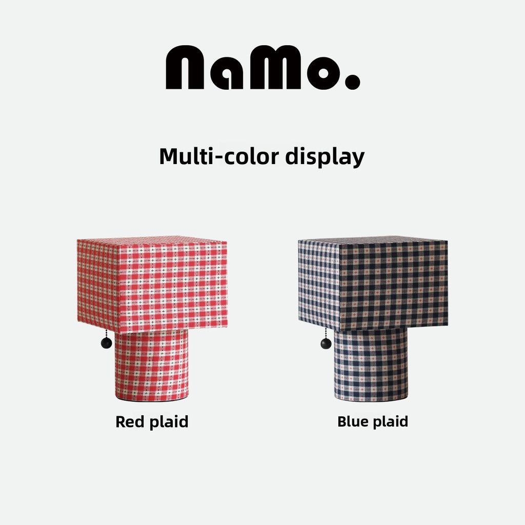 Retro Checkered Decorative Table Lamp, Night Light, Bedroom Bedside Ambient Light
