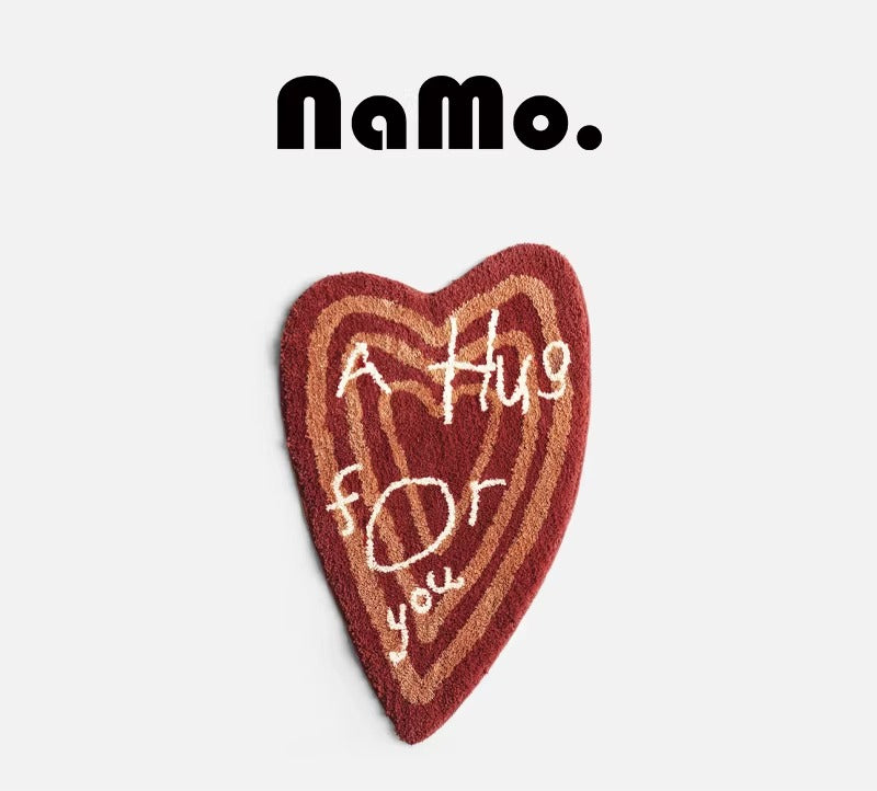 Heart-Shaped Letter Floor Mat: Thick, Absorbent, and Non-Slip